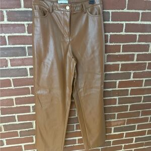 Elegant Tan Straight Leg Women's Pants